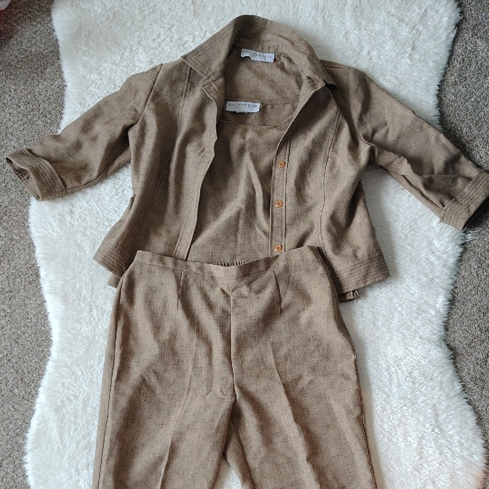 Women's Tan Pants & Jumpsuit Set